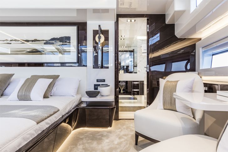 "owners cabin pearl 95 yacht interiors kelly hoppen indiaartndesign"