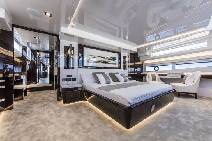 "owners cabin1 pearl 95 yacht interiors kelly hoppen indiaartndesign"
