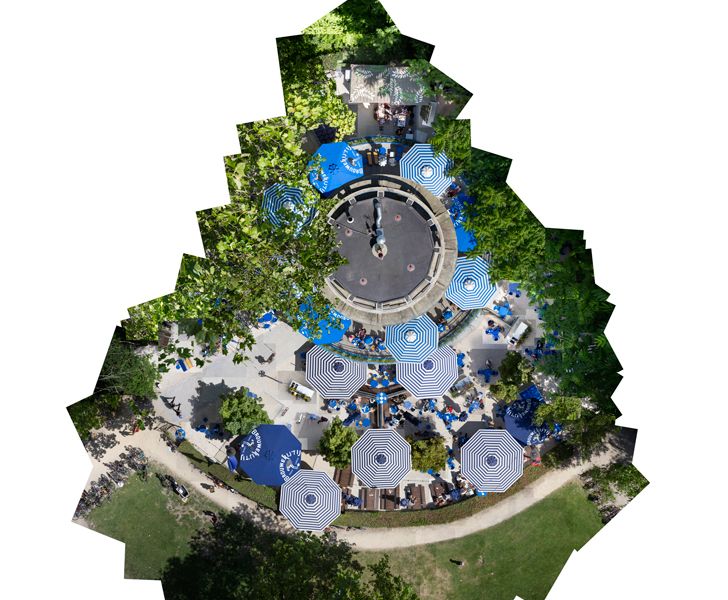 “aerial view site blauwe theehuis studio modijefsky indiaartndesign”