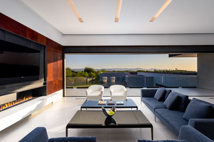 "living room bridge view house kendle design collaborative indiaartndesign"