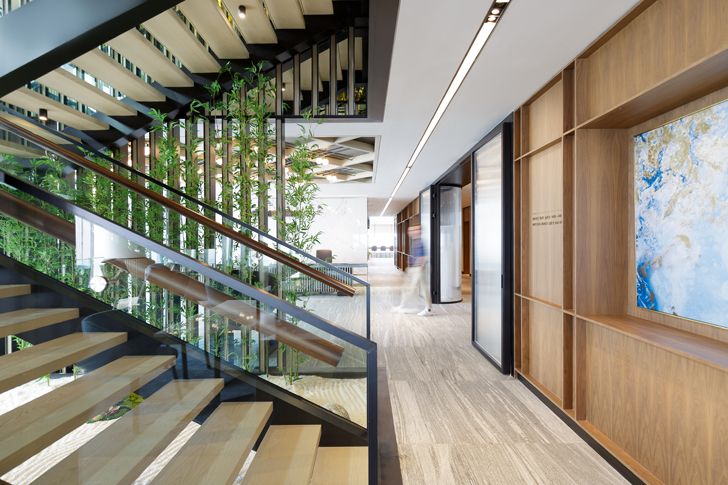 "staircase Cohesion co working space SHH architects indiaartndesign"