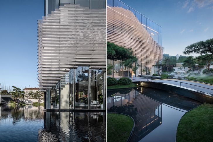 "waterbody Shanxiao Sales Pavilion Chongqing AOE Architects indiaartndesign"