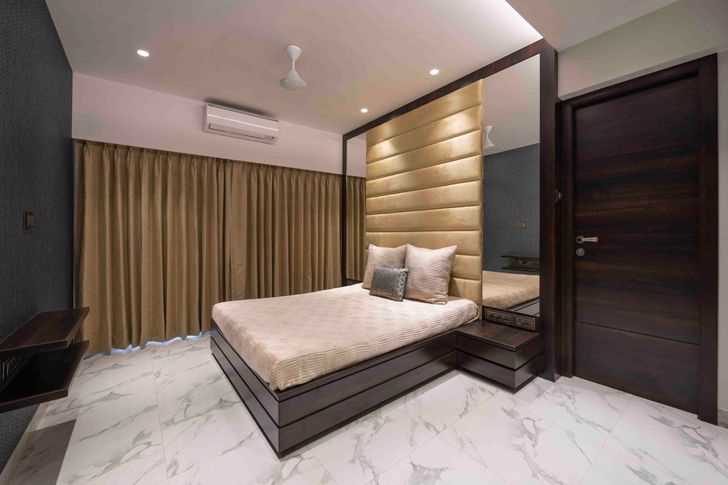 "guest bedroom gold dust apartment GA Design indiaartndesign"