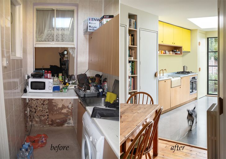 "kitchen before and after janus house office S&M indiaartndesign"