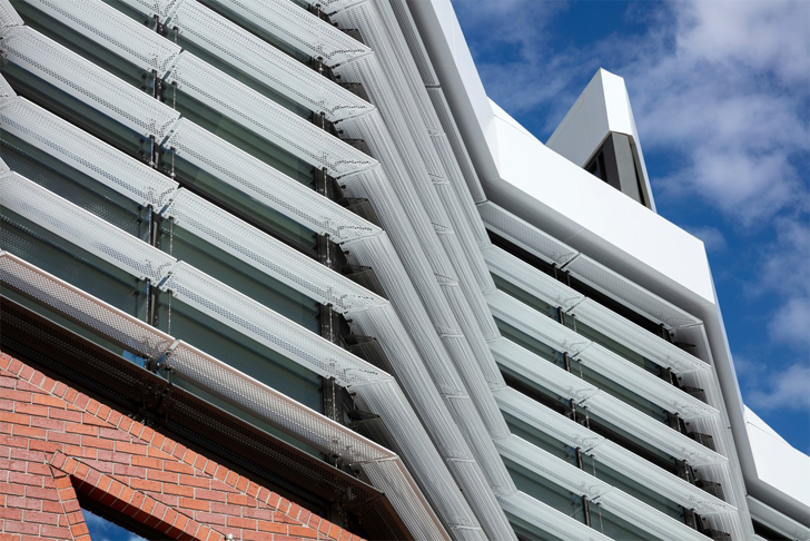 "metal fins in facade Nancy Mills Building Australia Design Inc indiaartndesign"