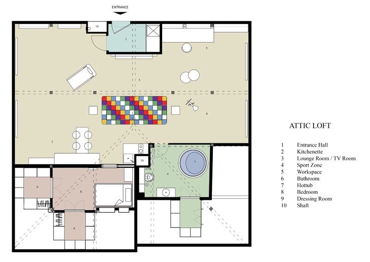 "plan attic loft project elips design architecture indiaartndesign"