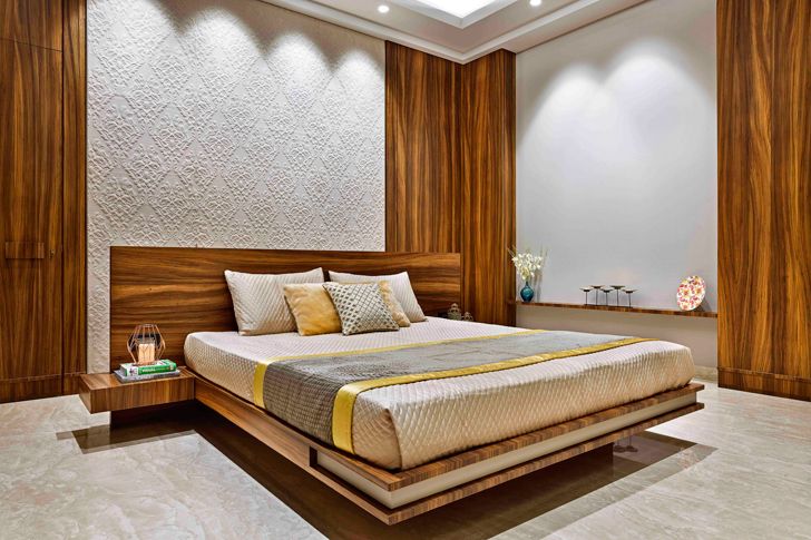 "luxurious bedroom chennai residence HS Desiigns indiaartndesign"