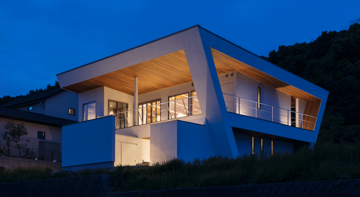 "by night N12 House Show Architects indiaartndesign"