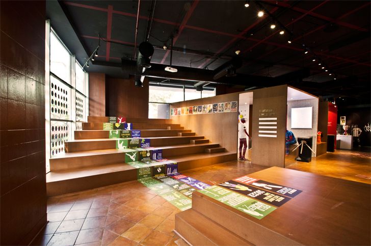"floor graphics fanattic sports museum salient design studio indiaartndesign"