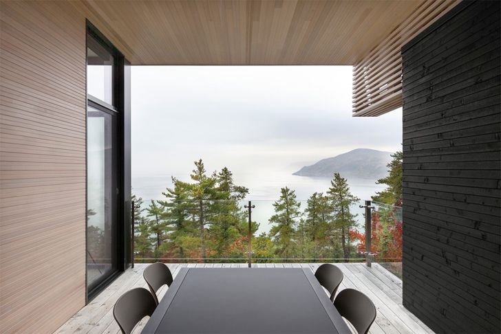 "scooped out volume Home in the mountains Anne Carrier architecture indiaartndesign"