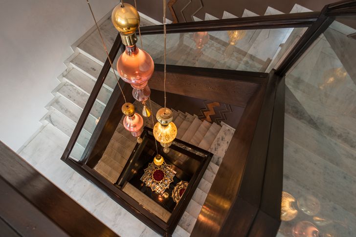 "stairwell udaipur residence Design inc architects indiaartndesign"
