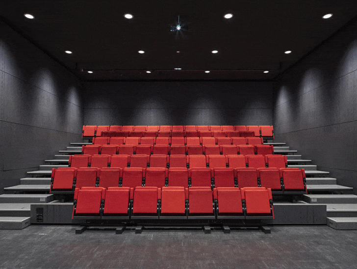 "auditorium bayeux media library serero architects indiaartndesign"