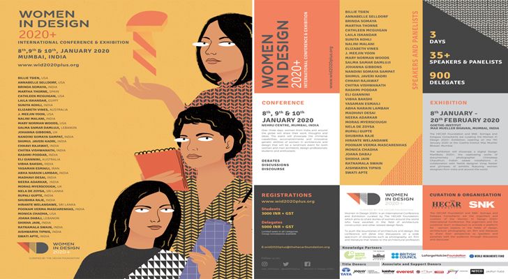 "poster Women in design 2020 hecar foundation brinda somaya indiaartndesign"