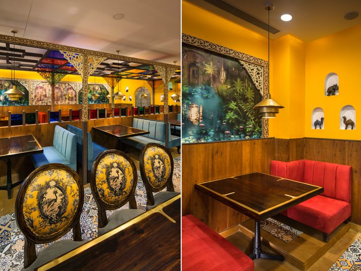 "primary colours manbhavan restaurant sankraman architects indiaartndesign"