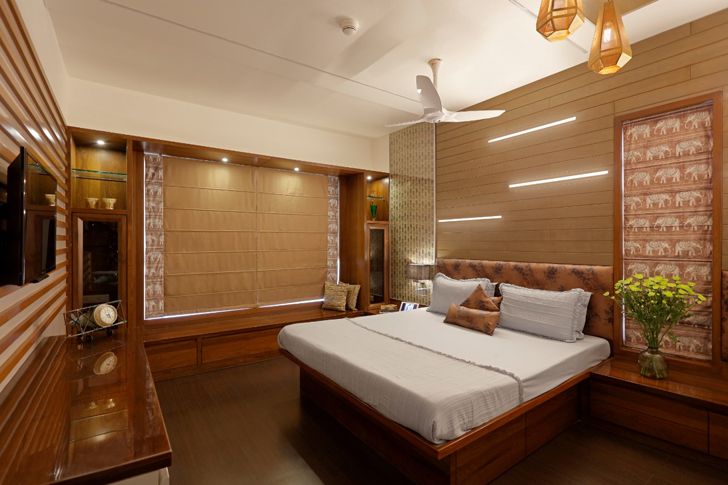 "bedroom pune residence cluster one creative solutions indiaartndesign"