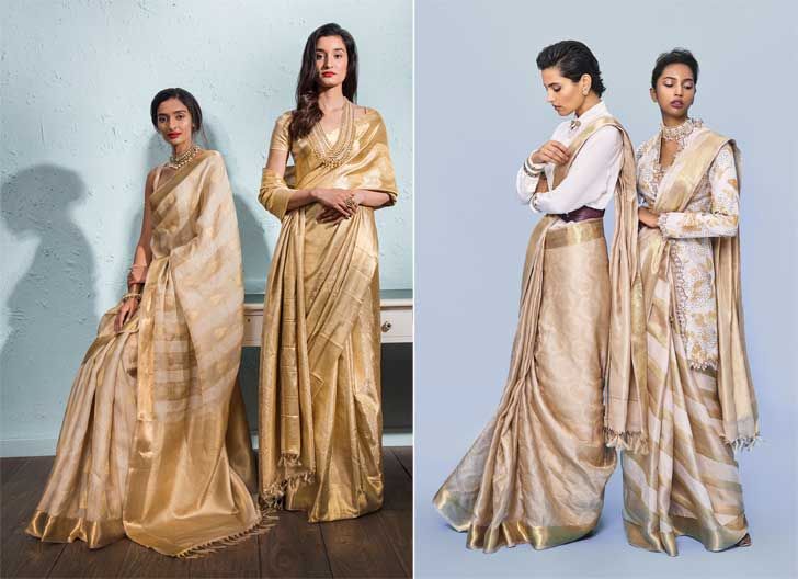 "advaya collection contemporary designs kanjivaram sari house of angadi indiaartndesign"