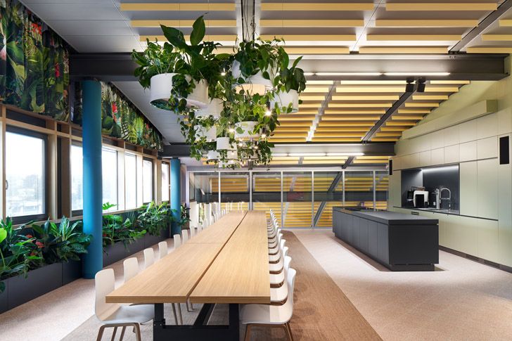 "dining area Roman Klis Design HQ Ippolito Fleitz Group indiaartndesign"
