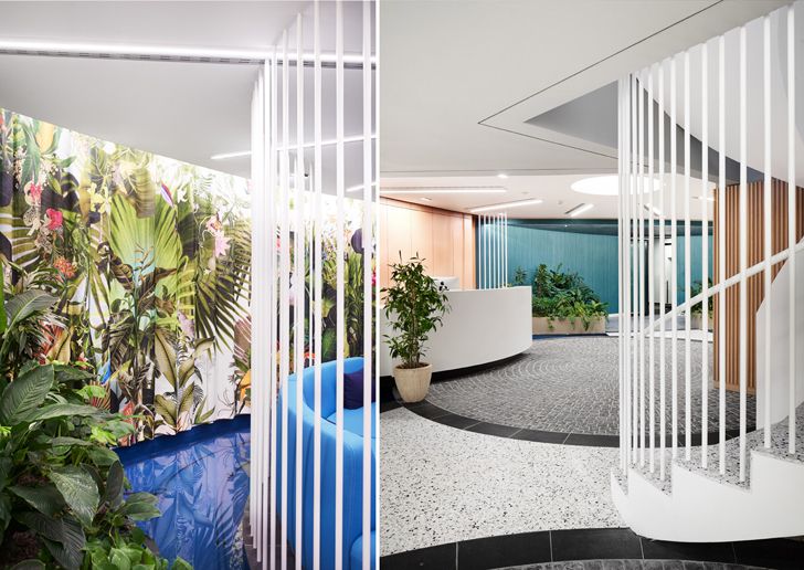 "reception Roman Klis Design HQ Ippolito Fleitz Group indiaartndesign"