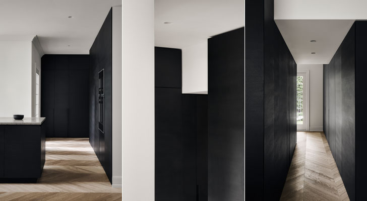 "black walls Portland residence atelier barda indiaartndesign"