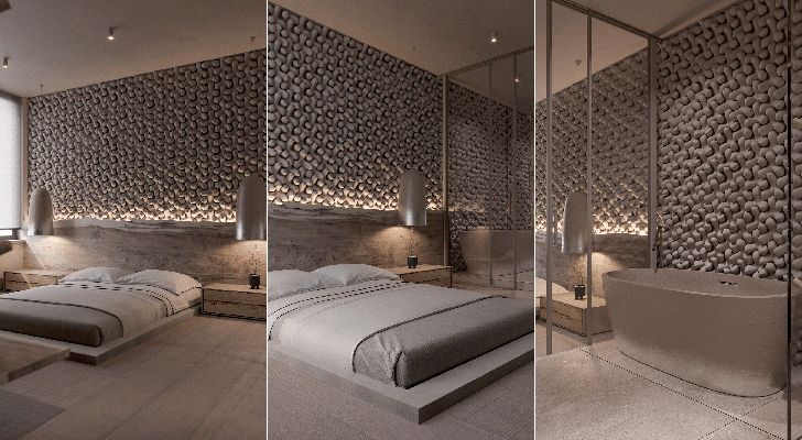 "bedroom suite with bathtub kyiv apartment sergey makhno architects indiaartndesign"