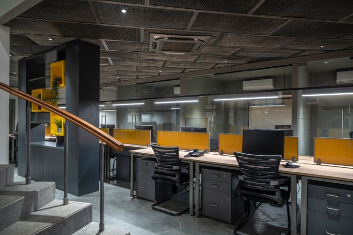 "central workstation Numi office hyderabad Urban Zen Architects indiaartndesign"