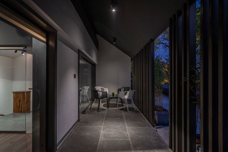 "porch like sit out Numi office hyderabad Urban Zen Architects indiaartndesign"