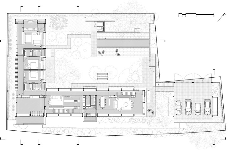 "ground floor plan CasaLandJ Alvaro Moragrega Architects indiaartndesign"