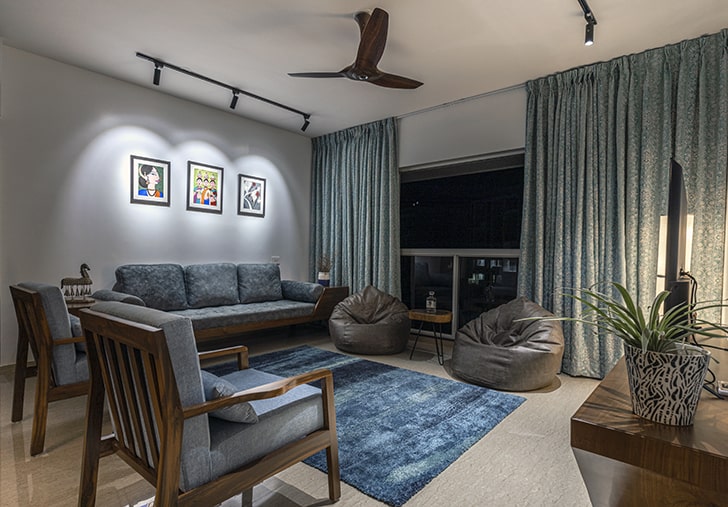 "living PuneHolidayHome StudioUnitecture indiaartndesign"