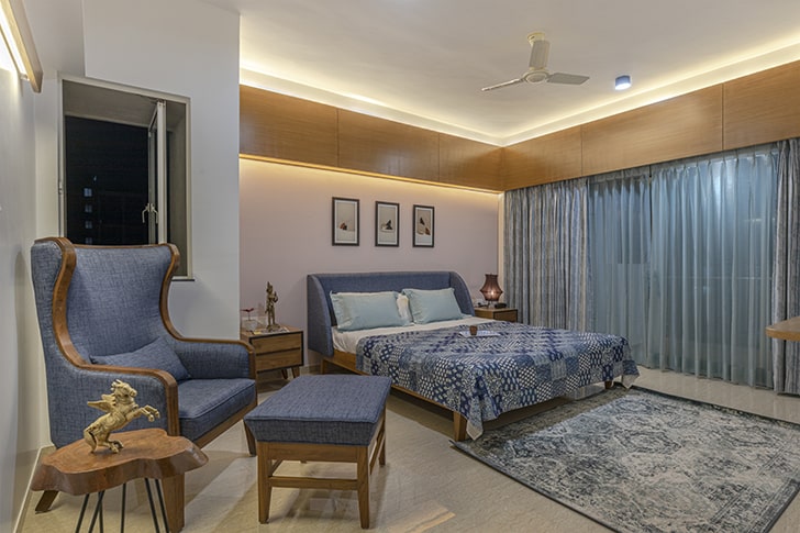 "master bedroom PuneHolidayHome StudioUnitecture indiaartndesign"