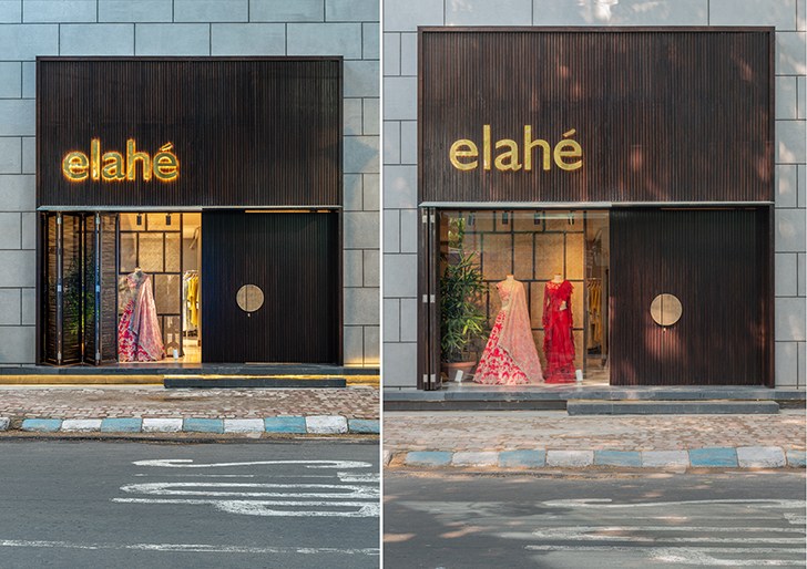 "facade ElaheFashionStore KananModiAssociates indiaartndesign"