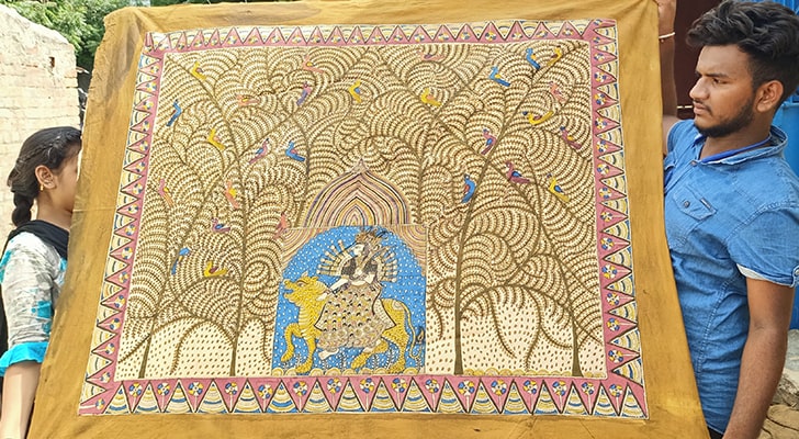 "Mata ne pachedi kalamkari of Gujarat Bhavesh Chitara indiaartndesign"
