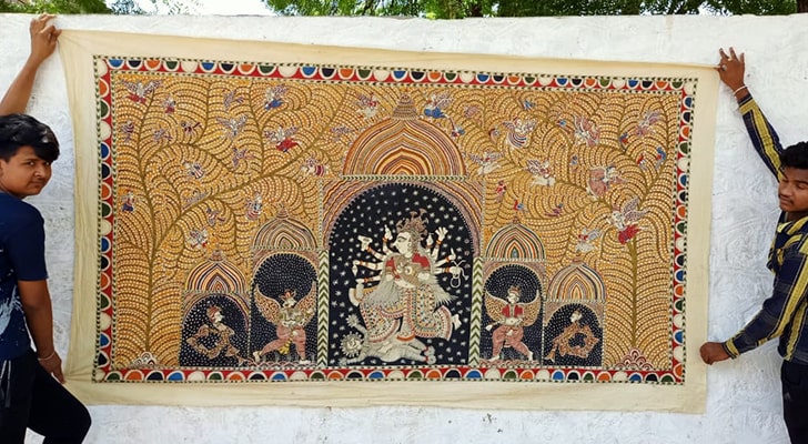 "Mata ne pachedi kalamkari of Gujarat Bhavesh Chitara indiaartndesign"