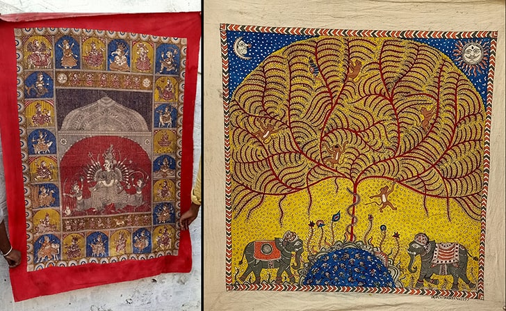 "Mata ne pachedi kalamkari of Gujarat Bhavesh Chitara indiaartndesign"