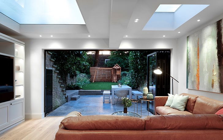 "view towards rear garden Victorian terrace townhouse LLIDesign indiaartndesign"