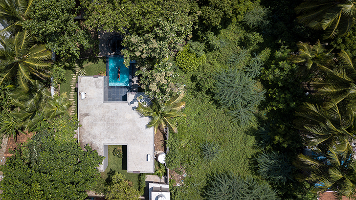 “Aerial view Karaikal Farmhouse Architecture Interface indiaartndesign”