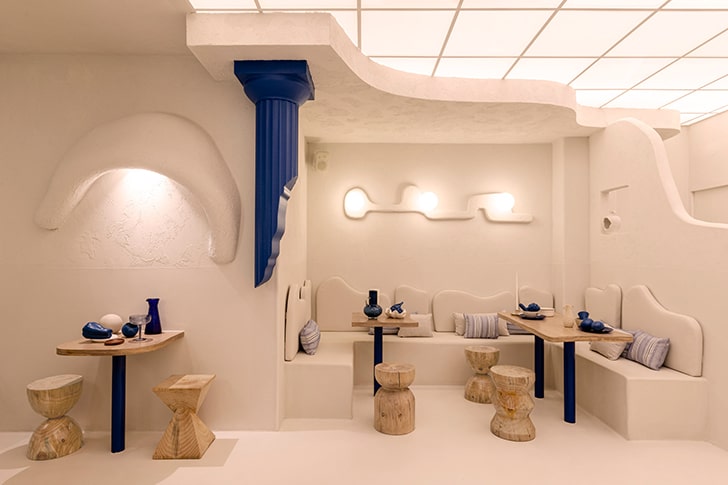 "Egeo Souvlakeria masquespacio indiaartndesign"