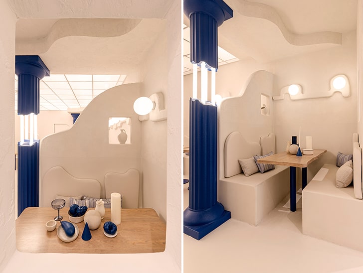 "Egeo Souvlakeria masquespacio indiaartndesign"