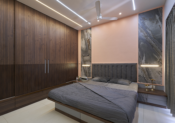 "bedroom Wardha apartment ClusterOneCreativeSolutions indiaartndesign"