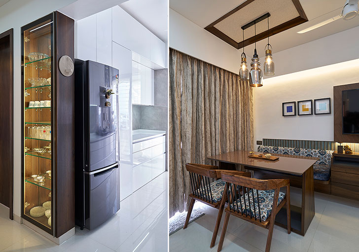 "kitchen and dining Wardha apartment ClusterOneCreativeSolutions indiaartndesign"