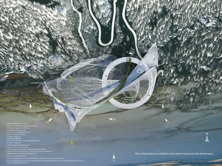 "thermodynamic wind turbine chapel margot krasojevic architects indiaartndesign"