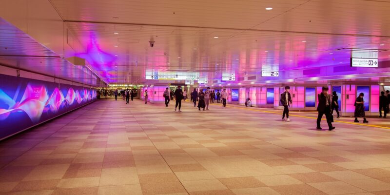 "TheColourBath ShinjukuStation Japan MomentFactory indiaartndesign"