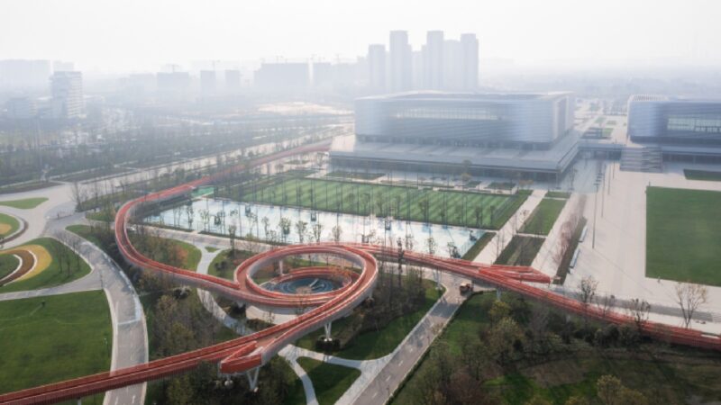 chengdu urban bridge by atelier sizhou