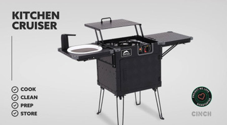 outdoor camping kitchen by Cinch & Wildland