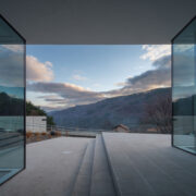 cafe in south korea in the backdrop of the gyeryongsan mountains designed by archirie