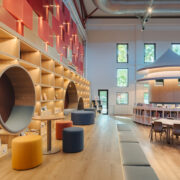 Elementary School Library at The Western Academy of Beijing designed by studio vapore