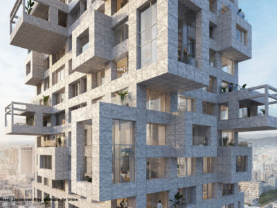 out of the box - building with cantilevered balconies in taiwan designed by mvrdv
