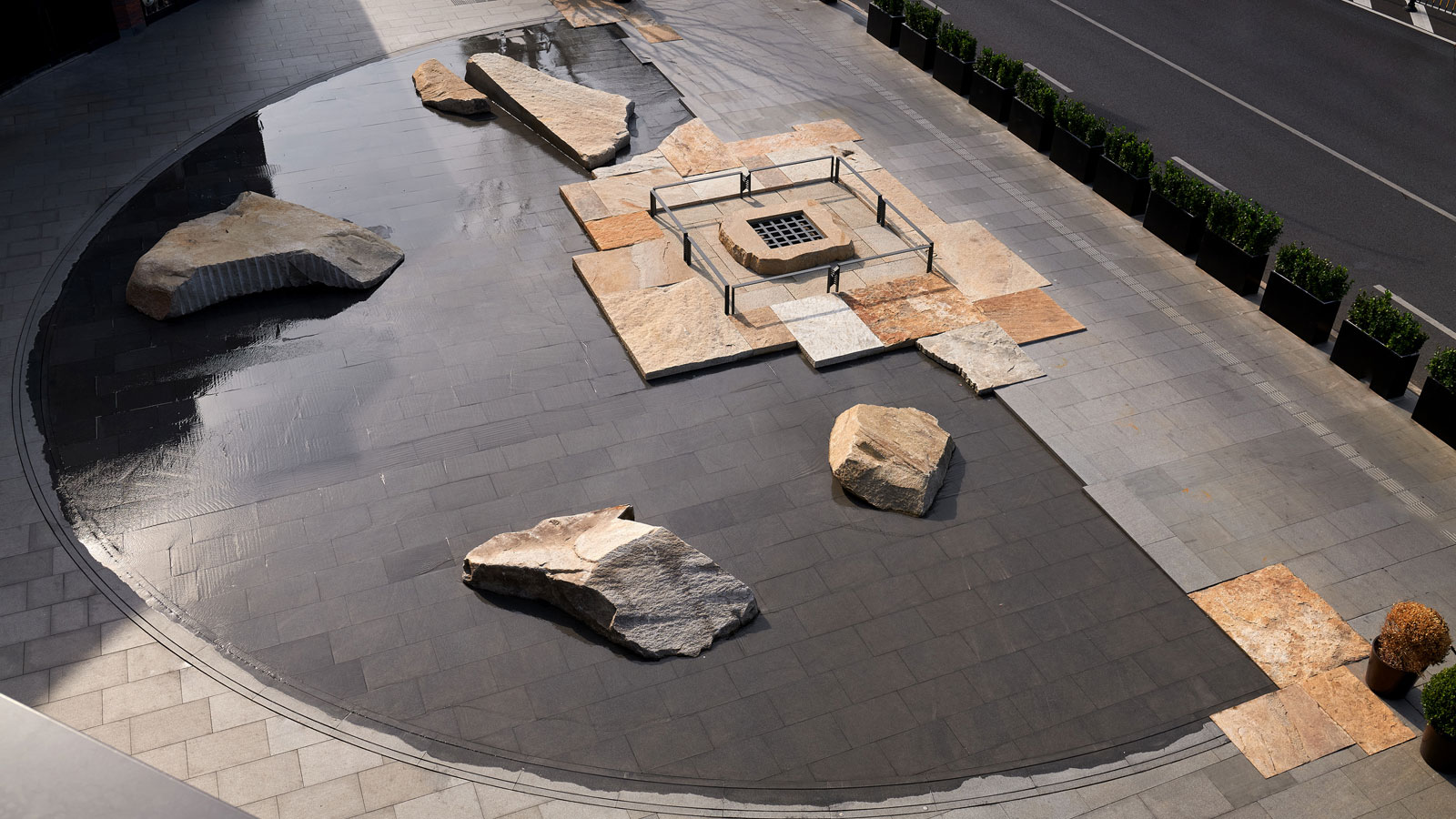 bajiao well plaza landscape design by july and partners