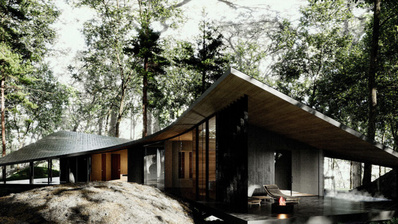 forest retreat in japan designed by new delhi based inspatia