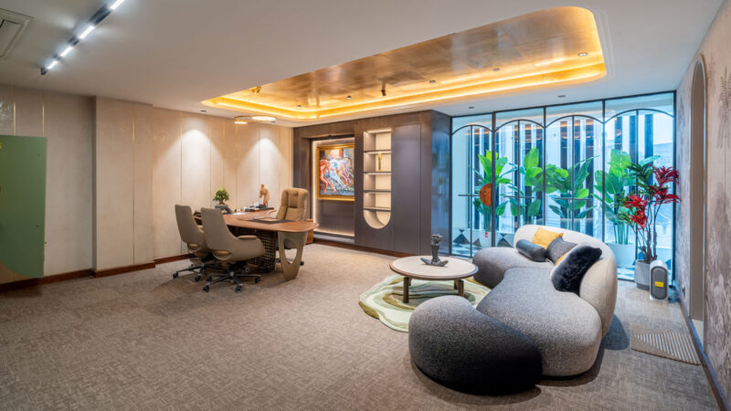 PIECO office in Delhi designed by Renascent Consultants & Ochre Wall Design Studio