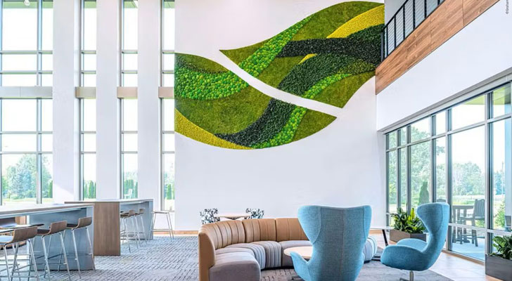 preserveed plant installation called garden on the wall